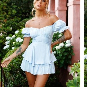 LINKA OFF-SHOULDER TIE
BACK MIDI Romper
